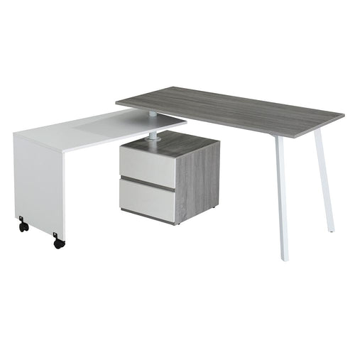 Rotating Multi-Positional Modern Desk . Color: Gray - Techni Mobil