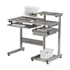 Complete Computer Workstation Desk, Gray - Techni Mobili