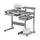 Complete Computer Workstation Desk, Gray - Techni Mobili