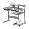 Complete Computer Workstation Desk, Gray - Techni Mobili