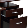 Stylish Computer Desk with Storage. Color: Chocolate - Techni Mobili