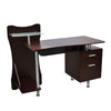 Stylish Computer Desk with Storage. Color: Chocolate - Techni Mobili