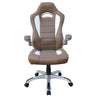 High Back Executive Sport Race Office Chair with Flip-Up Arms. Color: Camel - Techni Mobili