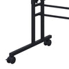 Rolling Writing Desk with Height Adjustable Desktop and Moveable Shelf, Black - Techni Mobili