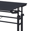 Rolling Writing Desk with Height Adjustable Desktop and Moveable Shelf, Black - Techni Mobili