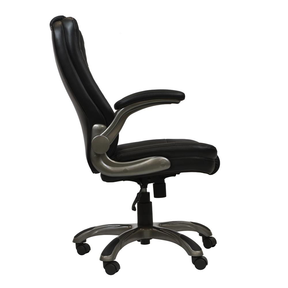 Ergonomic Faux Leather Office Chair – Ultra-Padded Executive Desk Chair,Black - Techni Mobili