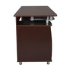 Complete Workstation Computer Desk with Storage. Color: Chocolate - Techni Mobili