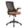 Mid-Back Mesh Task Office Chair with Height Adjustable Arms. Color: Brown - Techni Mobili