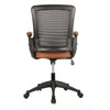 Mid-Back Mesh Task Office Chair with Height Adjustable Arms. Color: Brown - Techni Mobili
