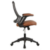 Mid-Back Mesh Task Office Chair with Height Adjustable Arms. Color: Brown - Techni Mobili