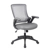 Mid-Back Mesh Task Office Chair with Flip Up Arms. Color: Gray - Techni Mobili
