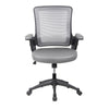 Mid-Back Mesh Task Office Chair with Flip Up Arms. Color: Gray - Techni Mobili