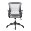 Mid-Back Mesh Task Office Chair with Flip Up Arms. Color: Gray - Techni Mobili