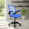 Mesh Task Office Chair with Flip Up Arms. Color: Blue - Techni Mobili