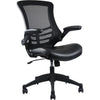 Stylish Mid-Back Mesh Office Chair With Adjustable Arms. Color: Black - Techni Mobili