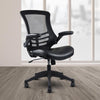 Stylish Mid-Back Mesh Office Chair With Adjustable Arms. Color: Black - Techni Mobili