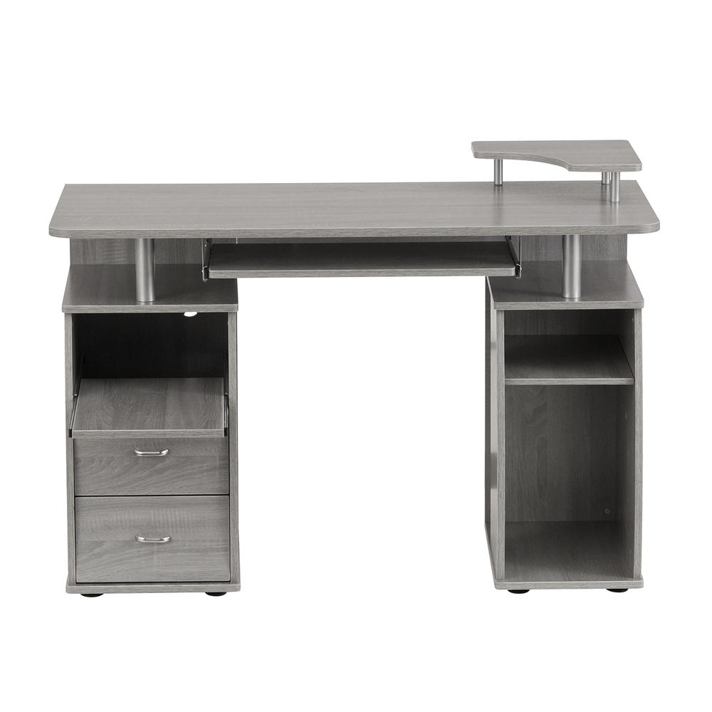 Complete Computer Workstation Desk With Storage, Gray - Techni Mobili ...