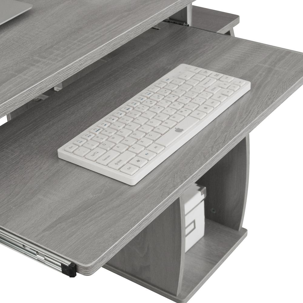 Complete Computer Workstation Desk With Storage, Gray - Techni Mobili