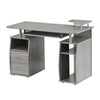 Complete Computer Workstation Desk With Storage, Gray - Techni Mobili