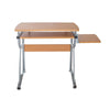 Compact Computer Desk With Side Shelf And Keyboard Panel. Color: Cherry - Techni Mobili