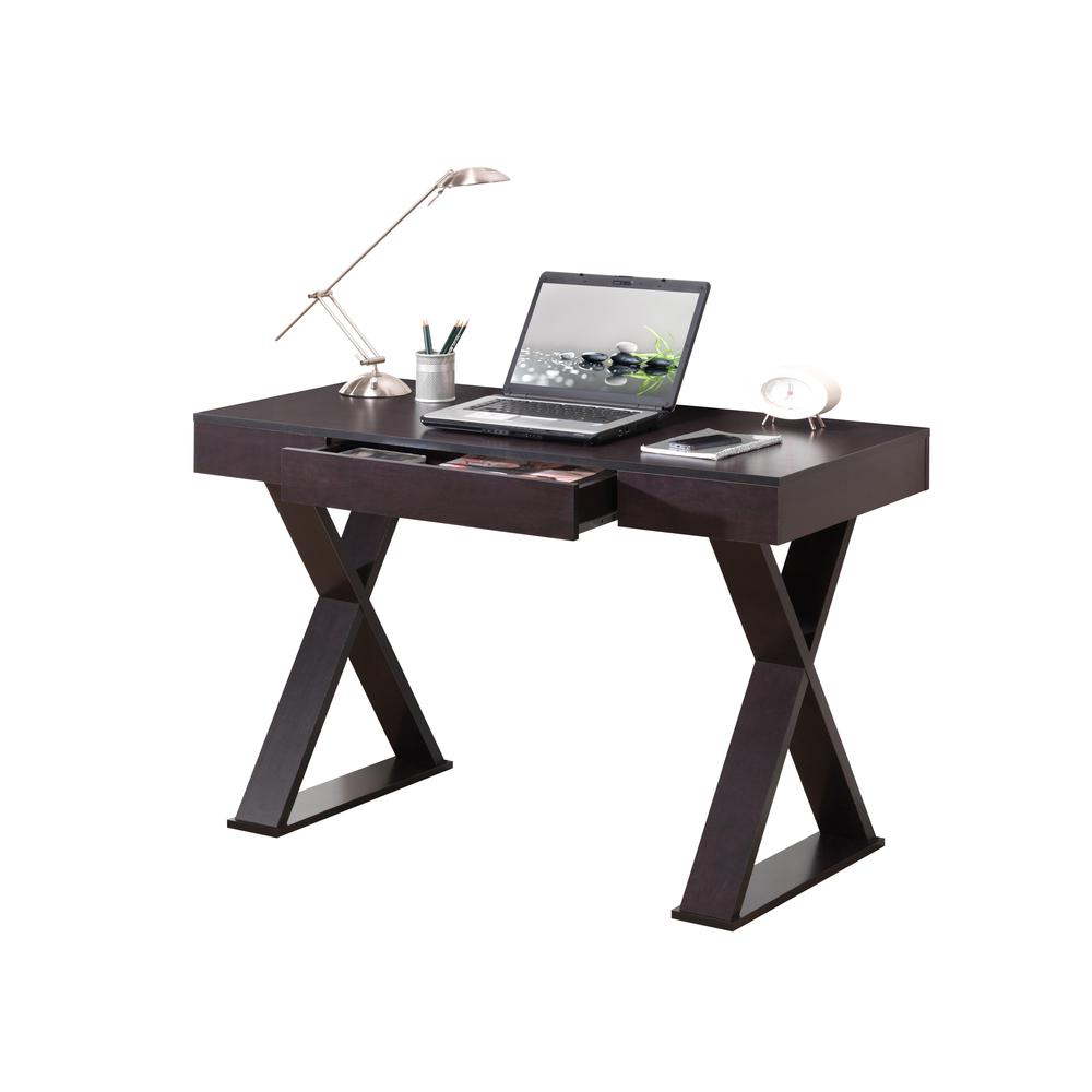 Trendy Writing Desk with Drawer. Color: Espresso - Techni Mobili