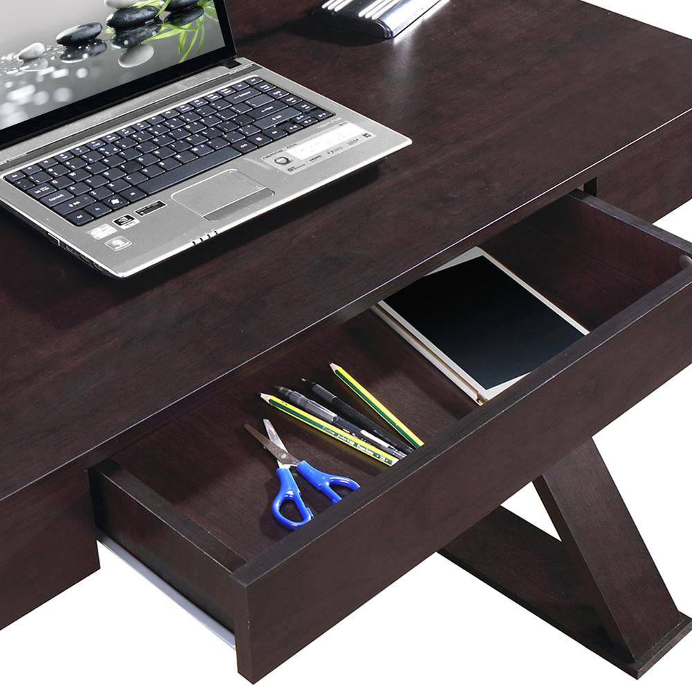 Trendy Writing Desk with Drawer. Color: Espresso - Techni Mobili
