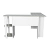 Techni Mobili Modern L-Shaped Desk with Side Shelves, Grey - RTA Products