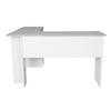 Techni Mobili Modern L-Shaped Desk with Side Shelves, Grey - RTA Products