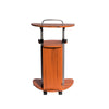 Rolling Adjustable Height Laptop Cart With Storage. Color: Woodgrain - Techni Mobili