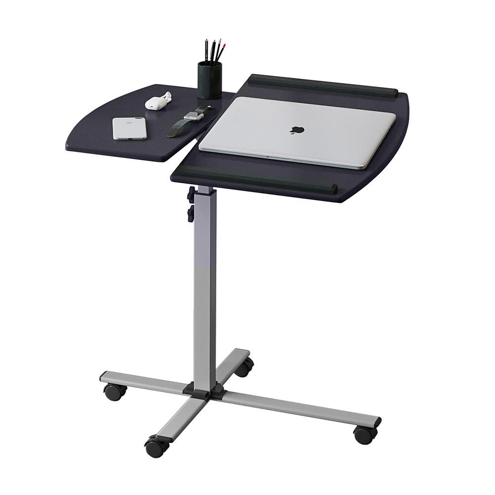 Rolling Adjustable Laptop Cart. Color: Graphite - Techni Mobili