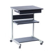 Rolling Laptop Cart with Storage. Color: Graphite - Techni Mobili