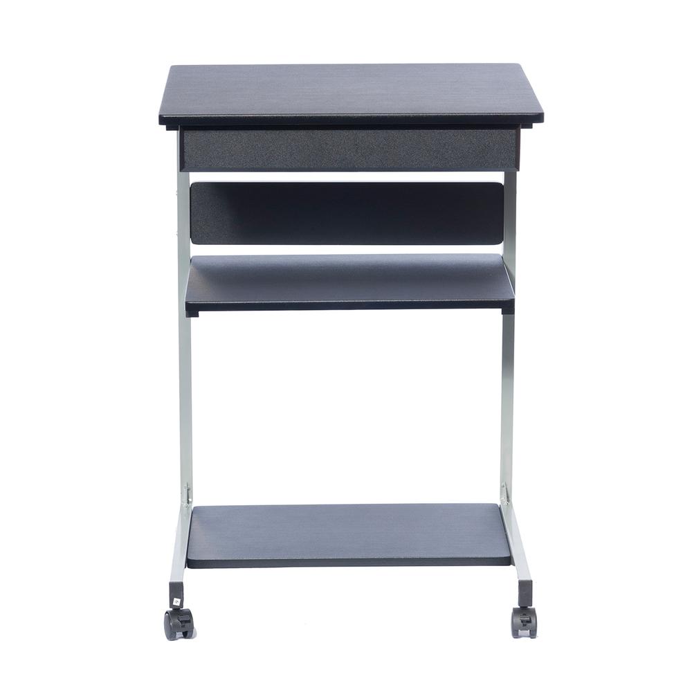 Rolling Laptop Cart with Storage. Color: Graphite - Techni Mobili