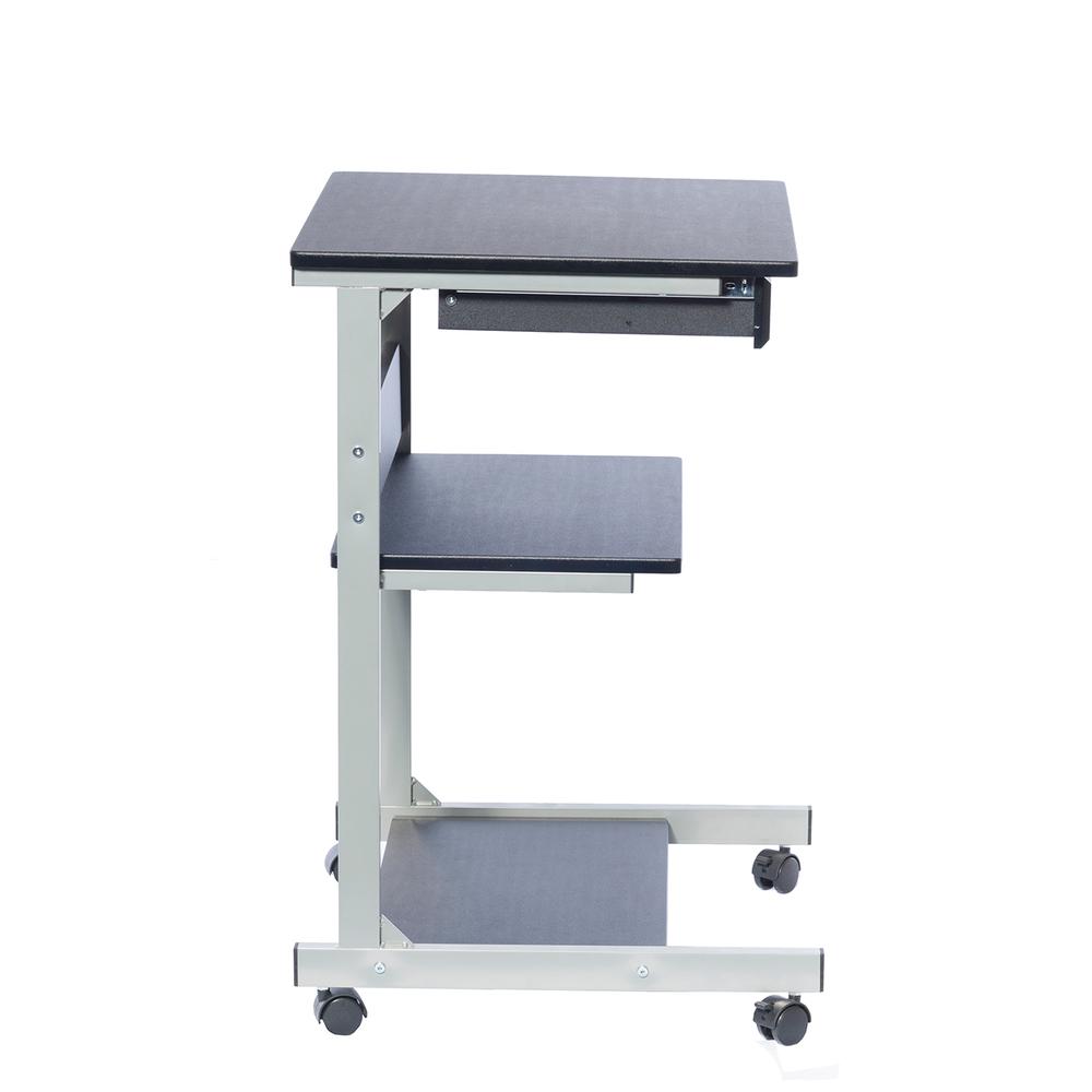 Rolling Laptop Cart with Storage. Color: Graphite - Techni Mobili