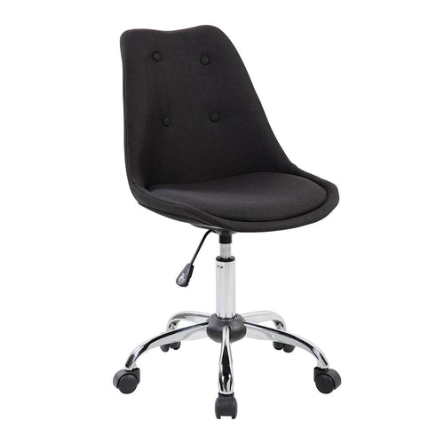 Armless Task Chair with Buttons. Color: Black - Techni Mobili