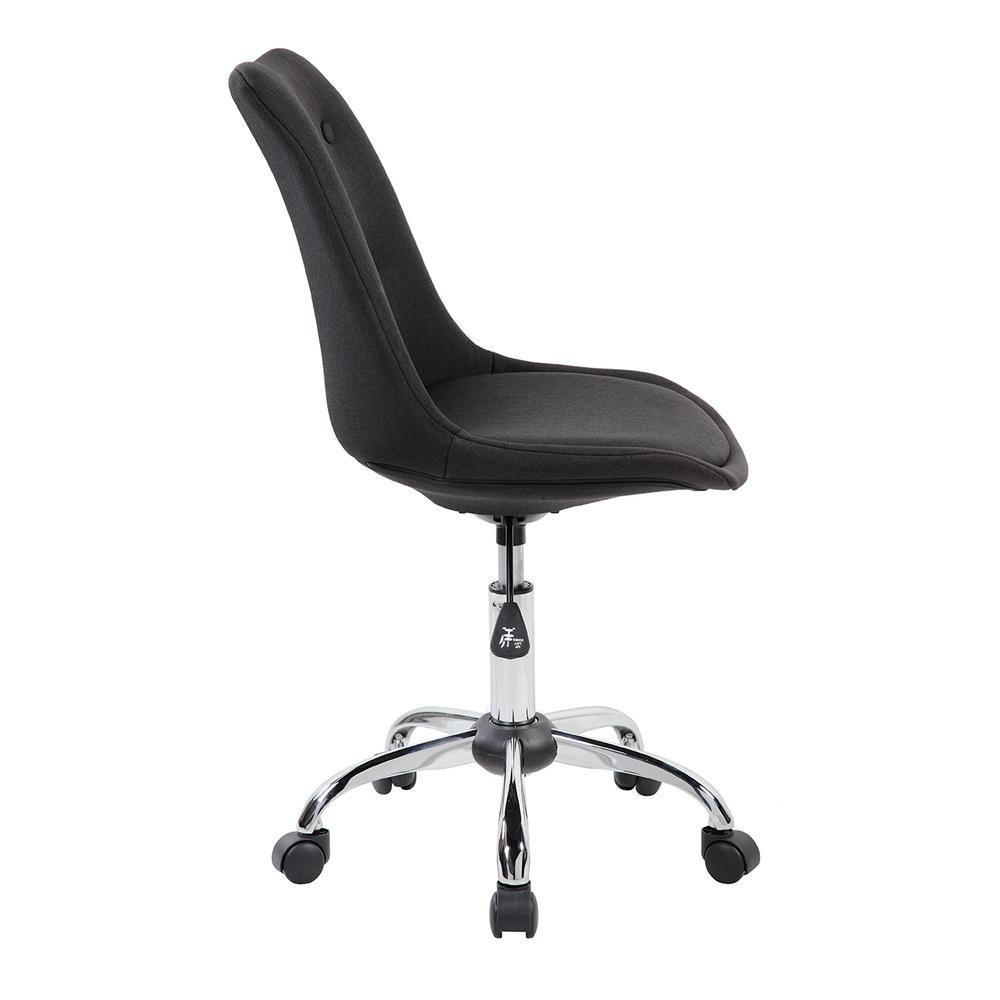 Armless Task Chair with Buttons. Color: Black - Techni Mobili