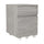 Rolling two Drawer Vertical Filing Cabinet with Lock and Storage, Grey - Techni Mobili