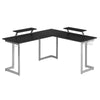 Techni Sport Warrior L-Shaped Gaming Desk, Black
