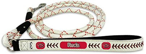 Arizona Diamondbacks Pet Leash Leather Frozen Rope Baseball Size Large - Gamewear