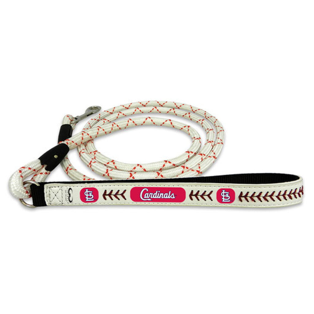 St. Louis Cardinals Pet Leash Leather Frozen Rope Baseball Size Large CO - Gamewear