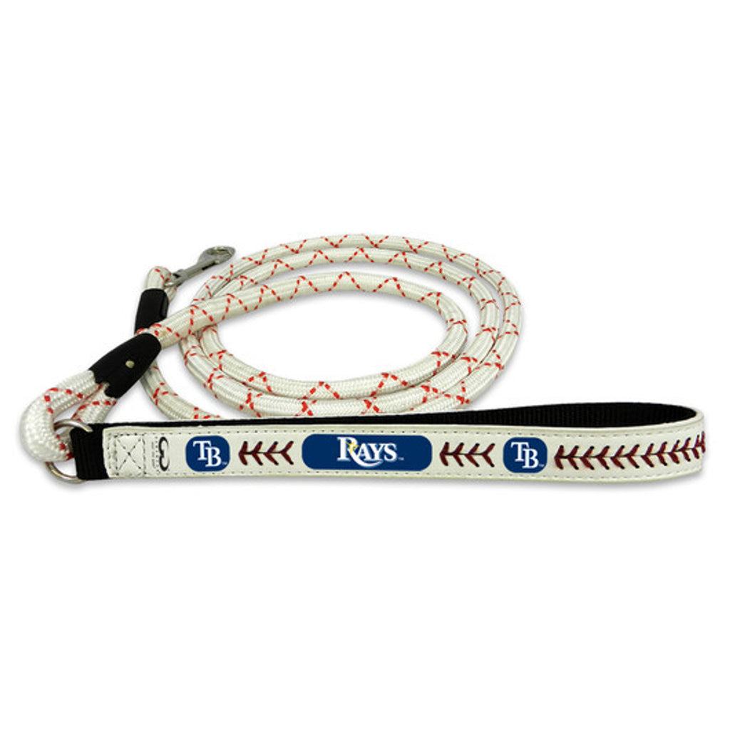 Tampa Bay Rays Pet Leash Frozen Rope Baseball Leather Size Large CO - Gamewear