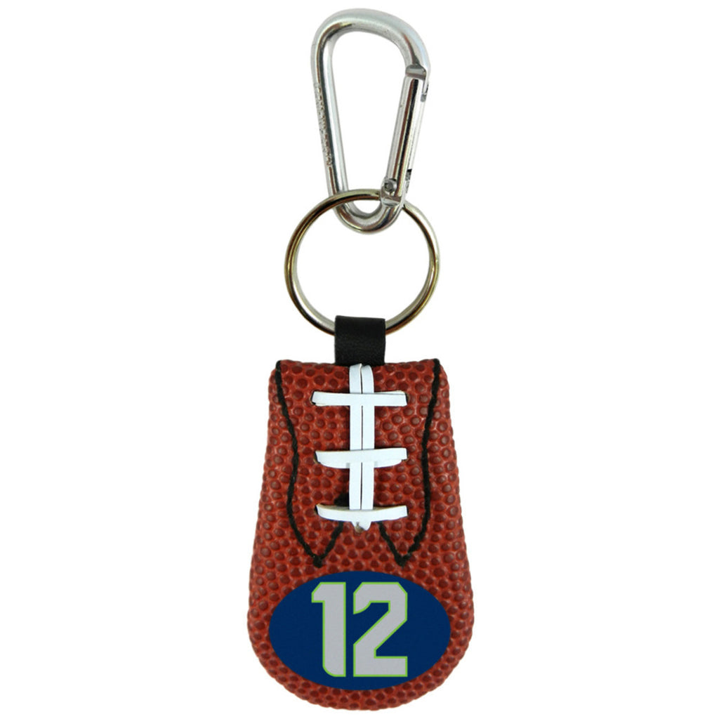 Seattle Seahawks Keychain Classic Football 12th Man Design CO - GAMEWEAR