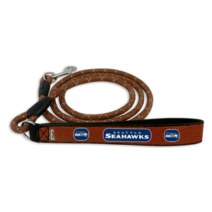 Seattle Seahawks Pet Leash Leather Frozen Rope Football Size Large CO - GAMEWEAR