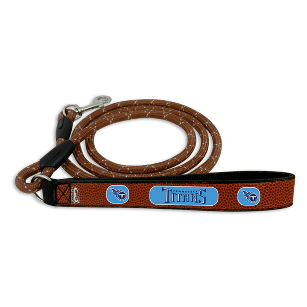 Tennessee Titans Pet Leash Leather Frozen Rope Football Size Medium CO - Gamewear