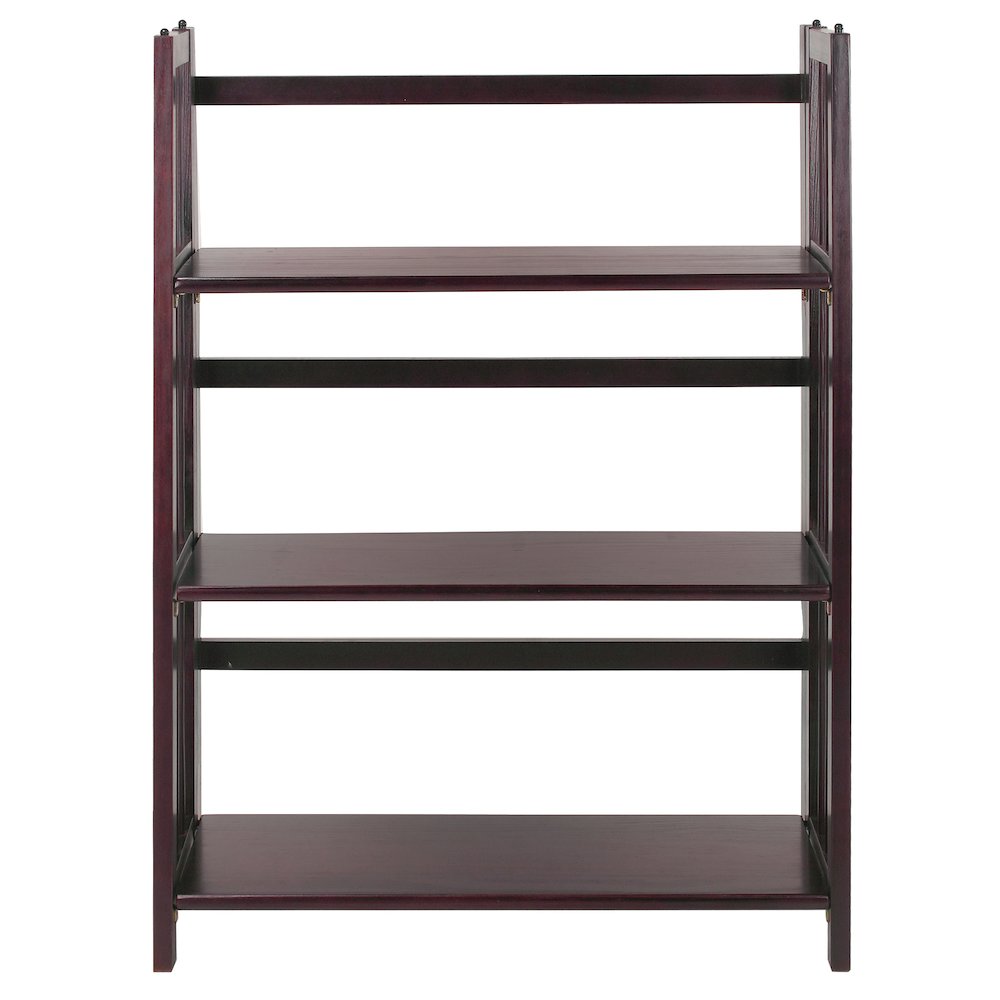 3-Shelf Folding Stackable Bookcase 27.5'' Wide-Espresso - Casual Home