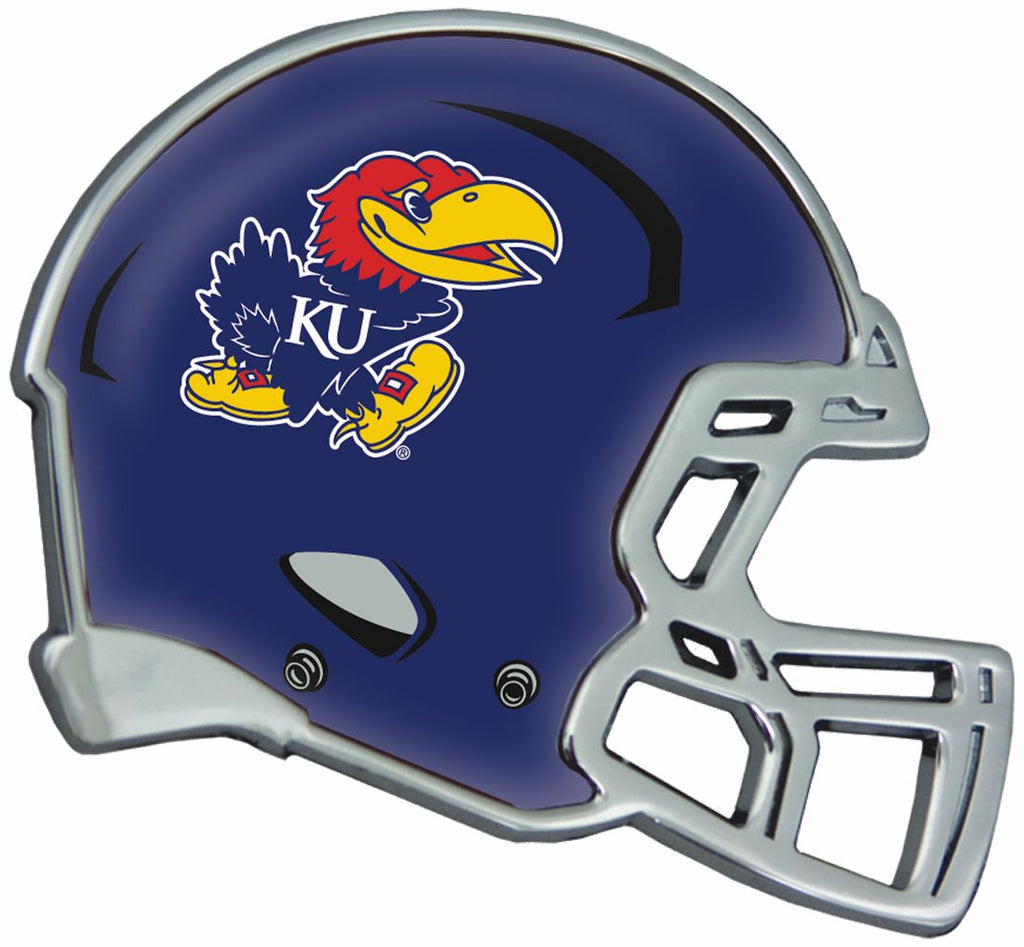 Kansas Jayhawks Auto Emblem - Helmet - Stockdale Technologies