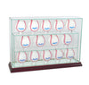 14 Baseball Upright Display Case with Cherry Moulding