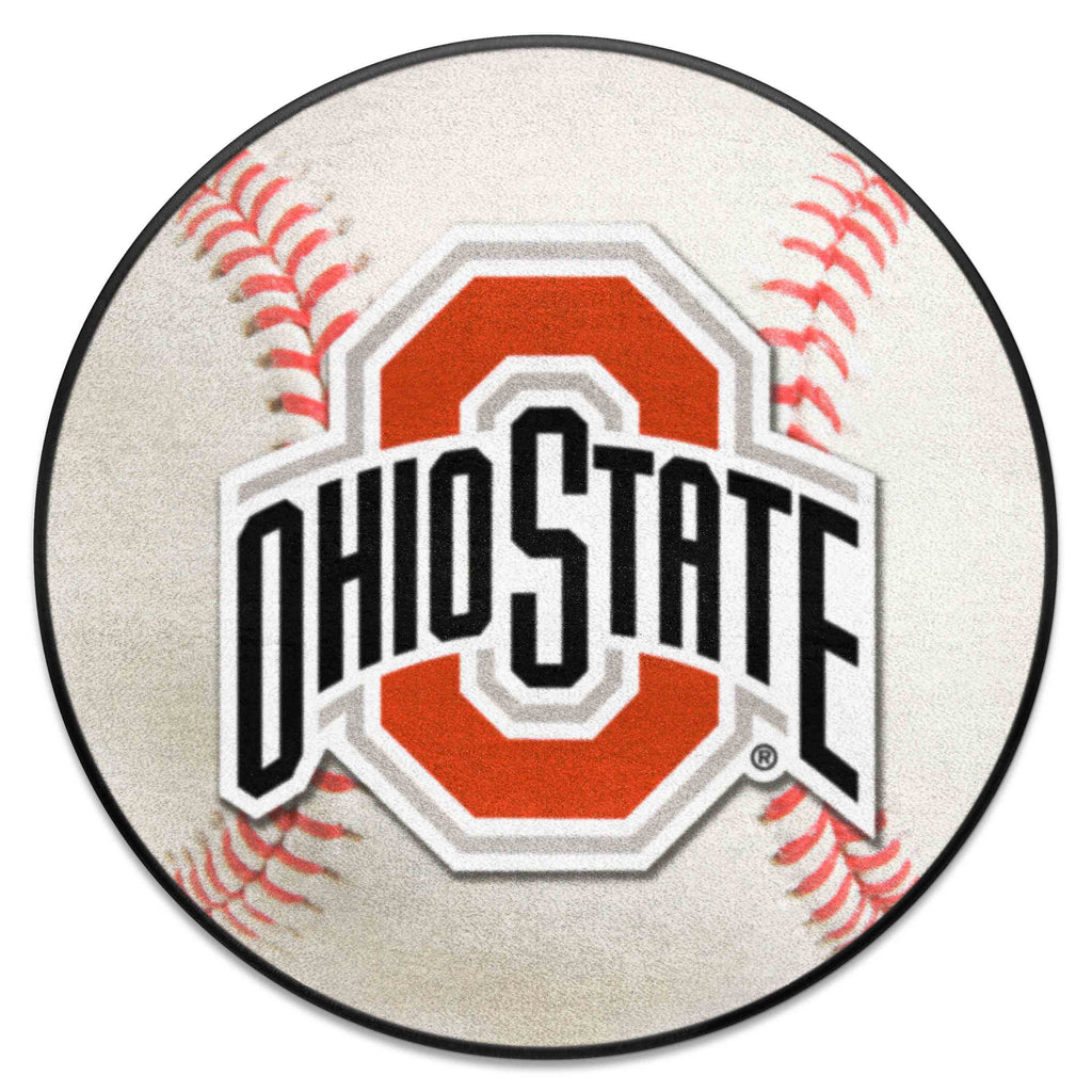 Fanmats - Ohio State University Baseball Mat 27'' diameter