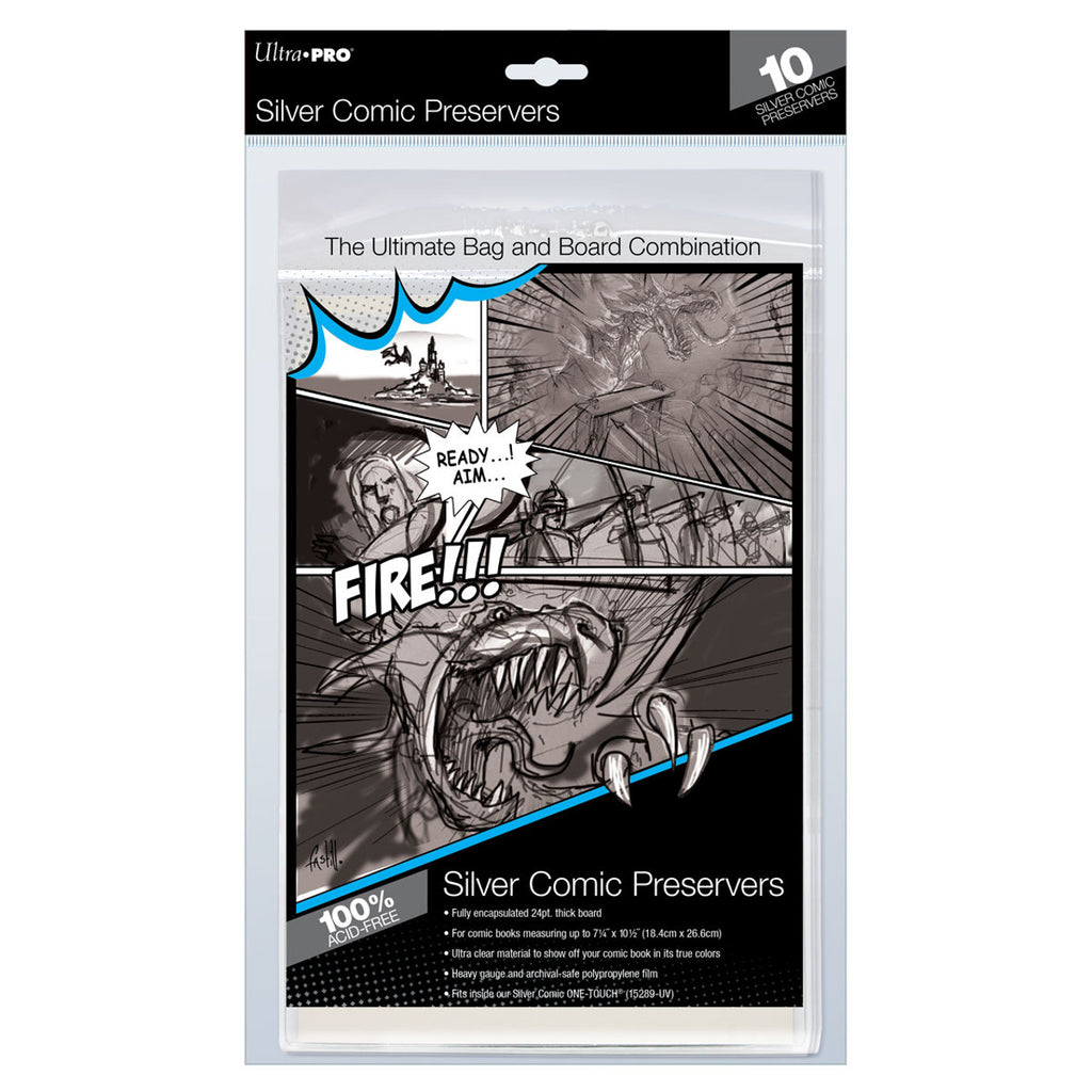 Silver Size Comic Preserver 7-1/4x10-1/2 - 10 Count - Ultra Pro