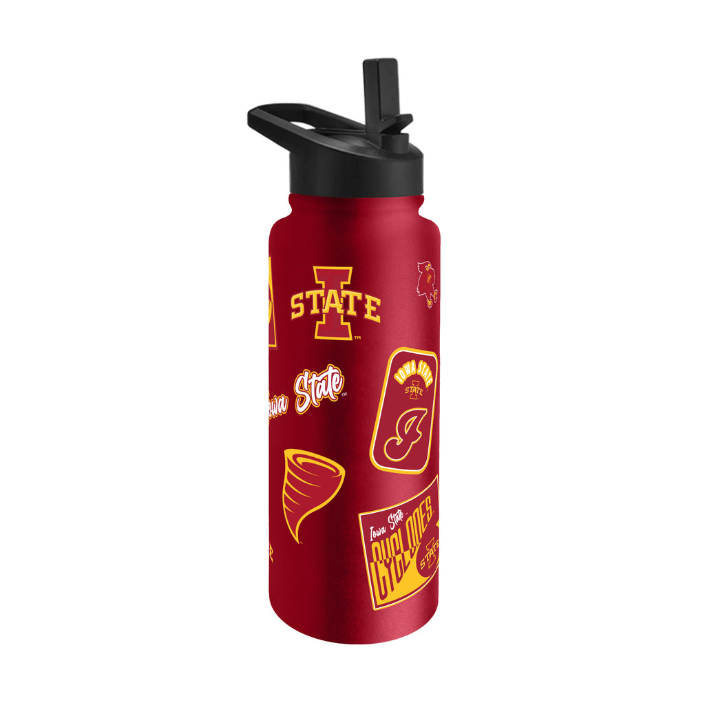 Iowa State Cyclones Quencher Bottle 34oz Stainless Steel Dreamweave - Logo Brands
