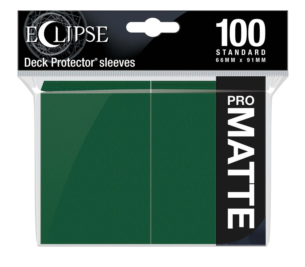 Eclipse Matte Standard Sleeves 100 Pack Forest Green - Ultra Pro